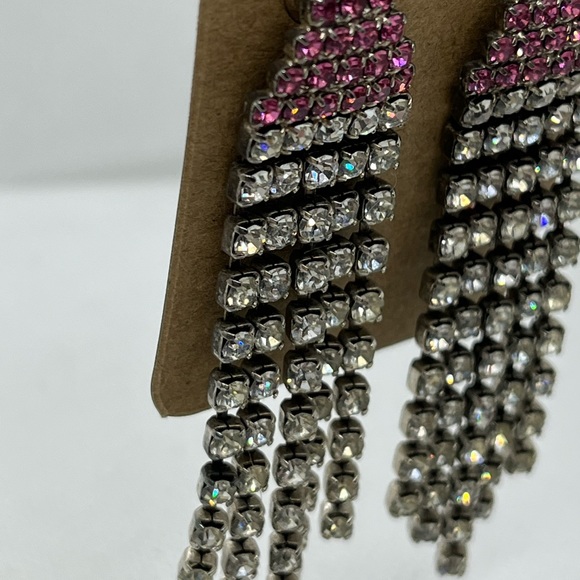 Vintage rhinestone earrings - Picture 2 of 3